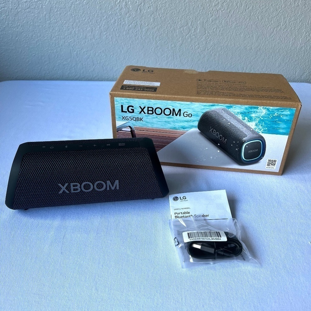NEW - LG XBOOM GO XG5QBK Portable Bluetooth Speaker